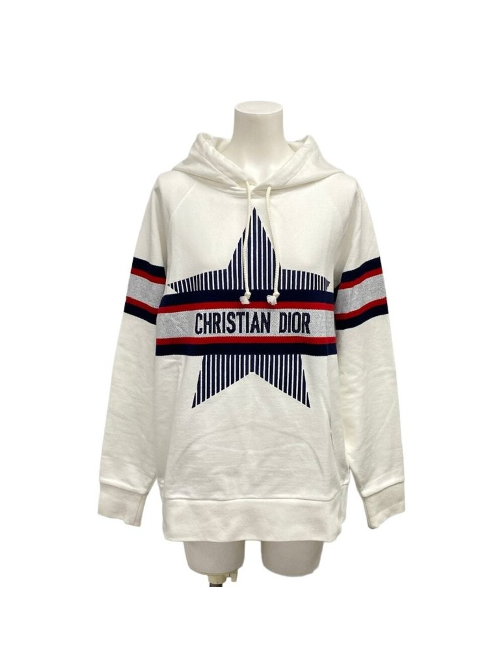 Dior Hoodie White Red Dark Navy Cotton M
